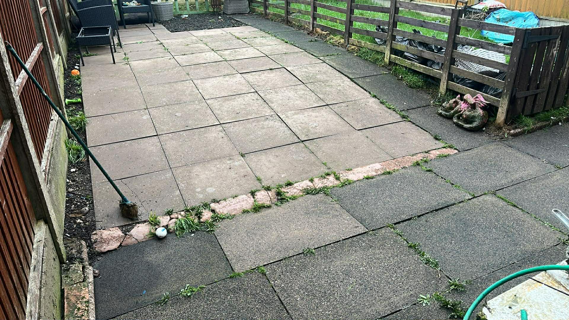 Jet washing result